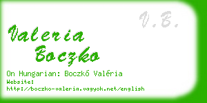 valeria boczko business card