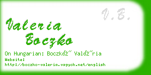 valeria boczko business card